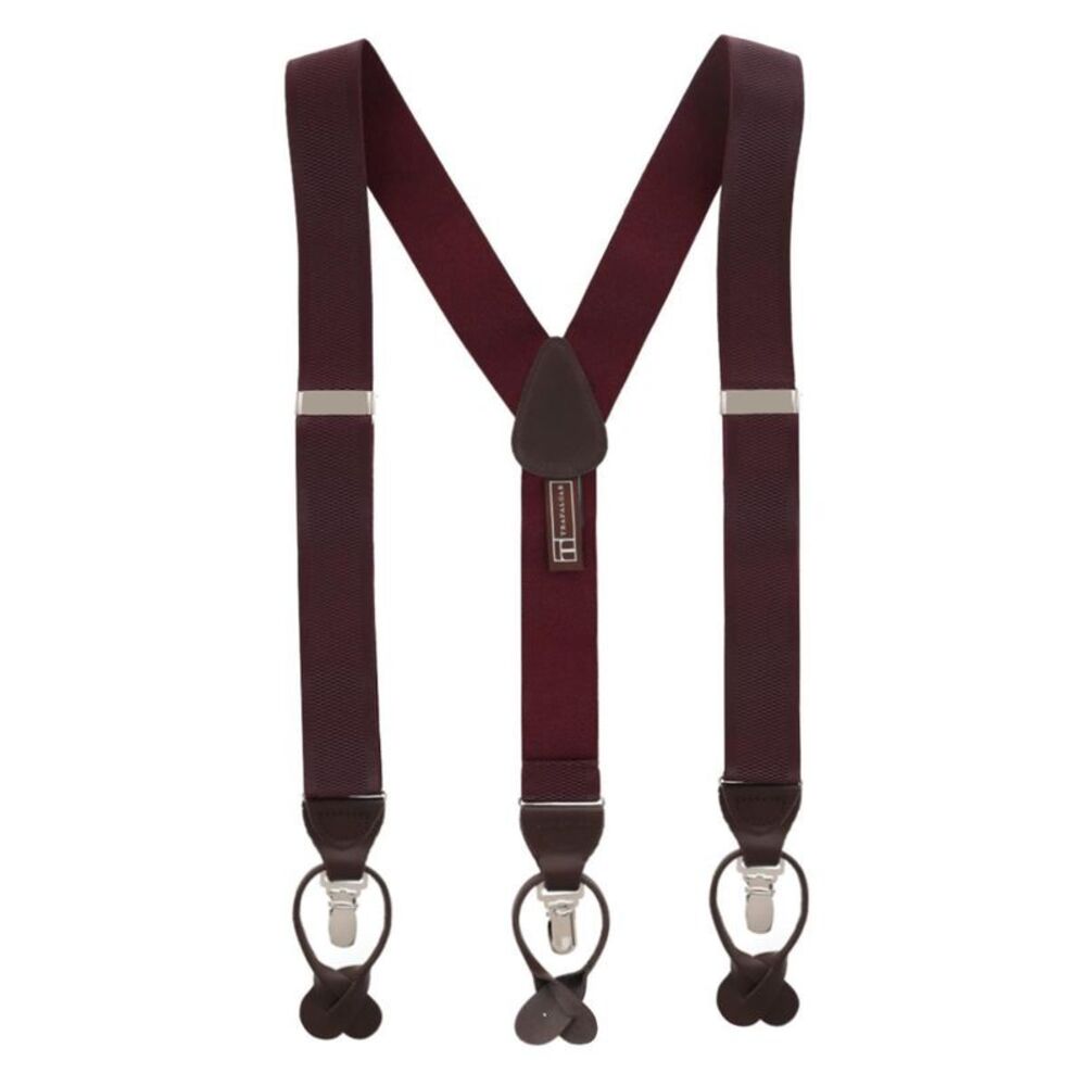 Trafalgar Men's Classic Solid Color Convertible Suspenders